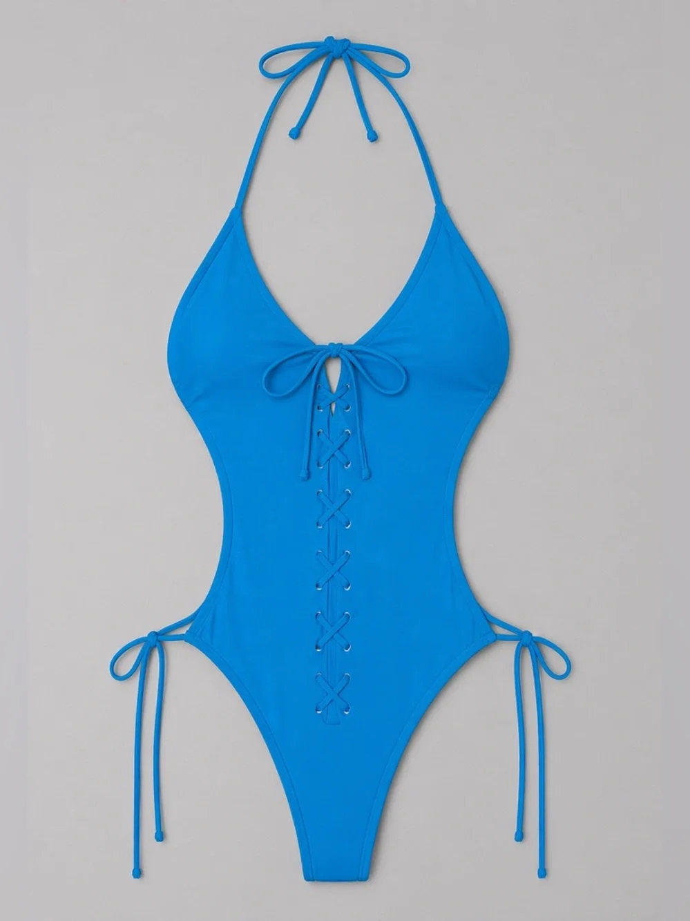 Skims NWT lace up swim suit turquoise SZ 4X